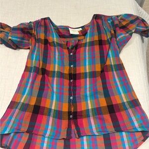 Plaid shirt cotton- small
